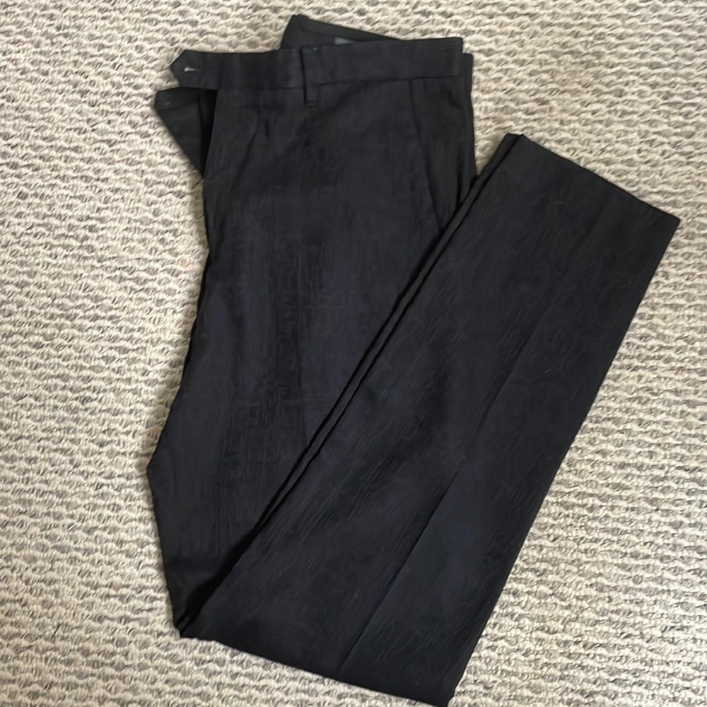 Men’s black patterned dress pants - size 34 - John Varvatos